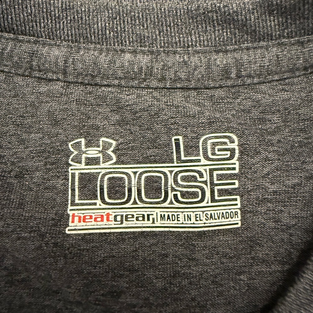 Under Armour HeatGear Gray Tee LG Loose Breakers Palm Beach - Picture 2 of 9